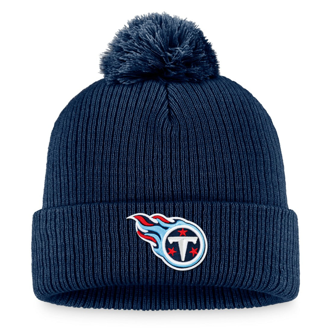 Tennessee Titans Women's Cuffed Knit Hat with Pom Navy