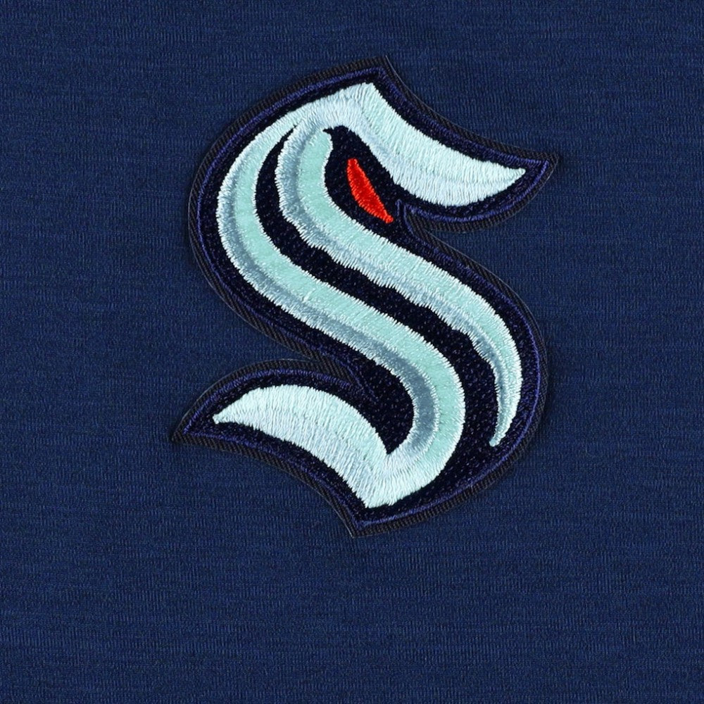 NHL Seattle Kraken Antigua Spikes Raglan Quarter-Zip Hoodie - Heather Navy