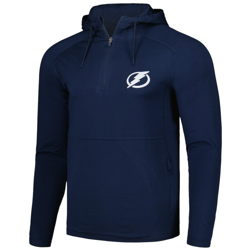 NHL Tampa Bay Lightning Antigua Spikes Raglan Quarter-Zip Hoodie - Heather Navy