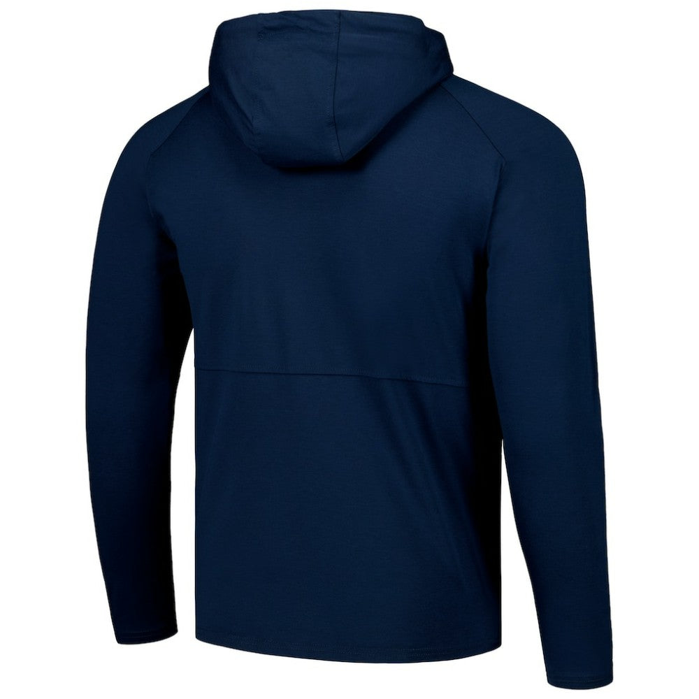 NHL Tampa Bay Lightning Antigua Spikes Raglan Quarter-Zip Hoodie - Heather Navy