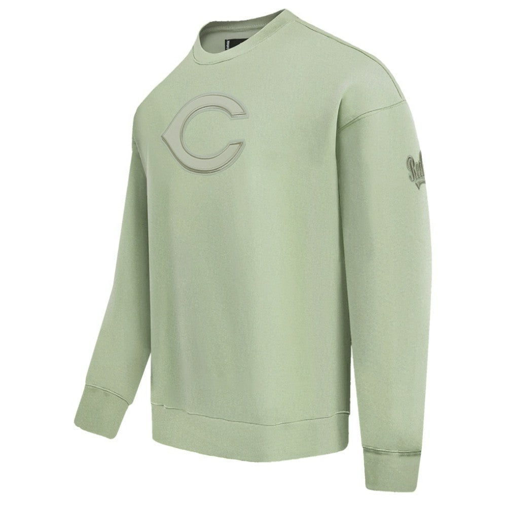 Cincinnati Reds Pro Standard Neutral Drop Shoulder Pullover Sweatshirt - Green Pullover