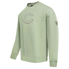 Cincinnati Reds Pro Standard Neutral Drop Shoulder Pullover Sweatshirt - Green Pullover