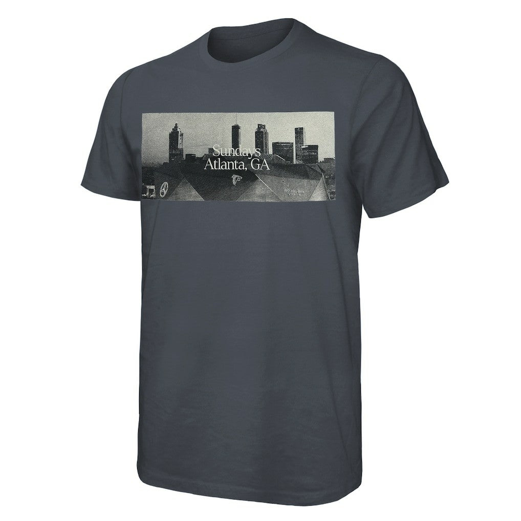 Atlanta Falcons Majestic Threads Sundays Skyline T-Shirt Gray
