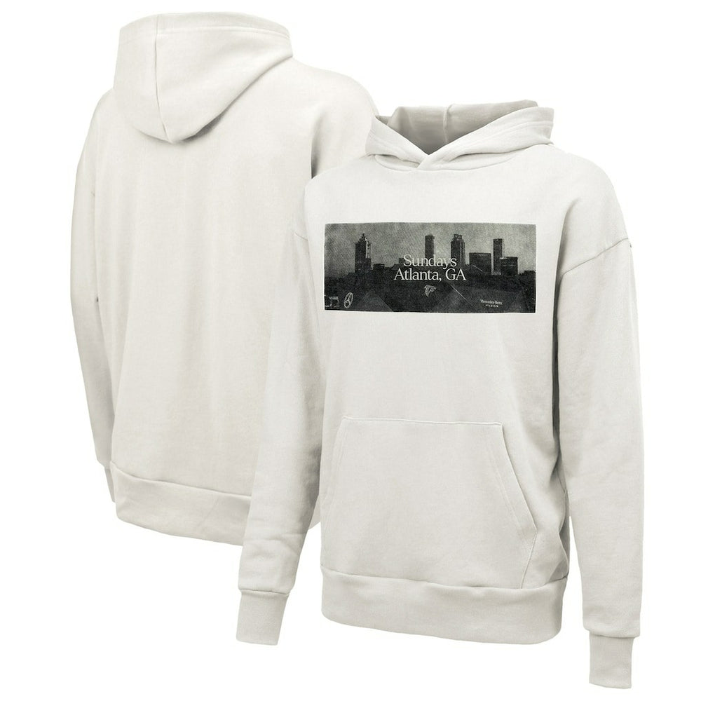 Atlanta Falcons Majestic Threads Unisex Sundays Skyline Pullover Hoodie White