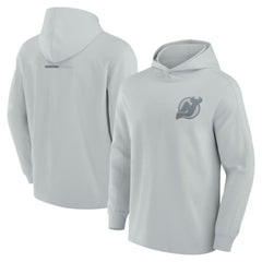 NHL New Jersey Devils Fanatics Elements Lightweight Tri-Blend Fleece Hoodie - Gray