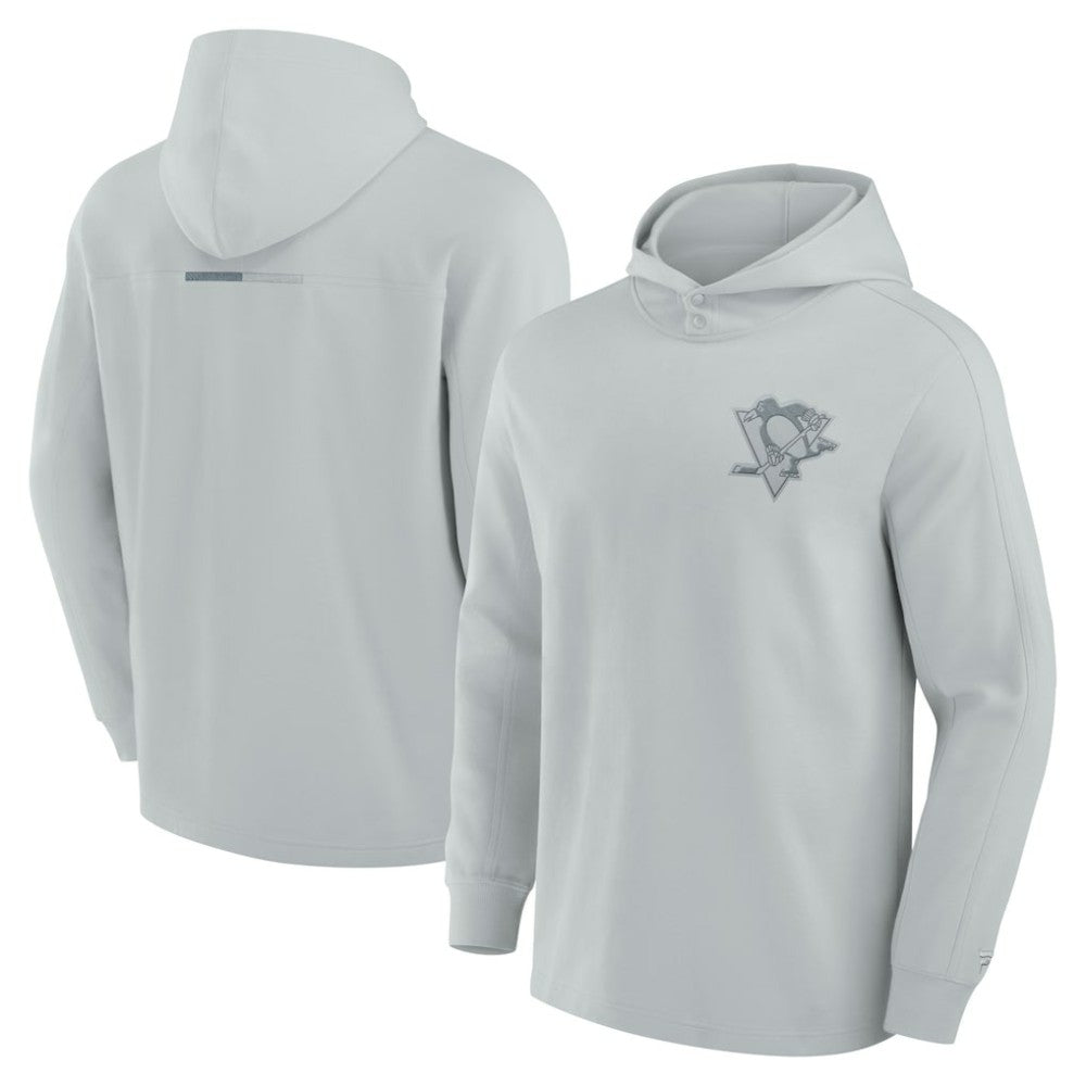 NHL Pittsburgh Penguins Fanatics Elements Lightweight Tri-Blend Fleece Hoodie - Gray