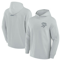 NHL Pittsburgh Penguins Fanatics Elements Lightweight Tri-Blend Fleece Hoodie - Gray