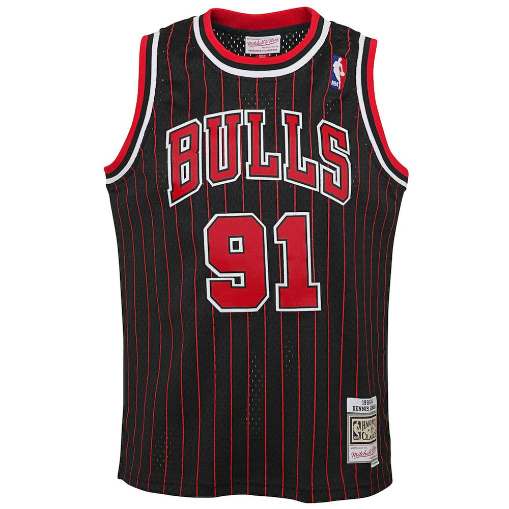 Dennis Rodman Chicago Bulls Youth 1995/96 Hardwood Classics Swingman Jersey Black
