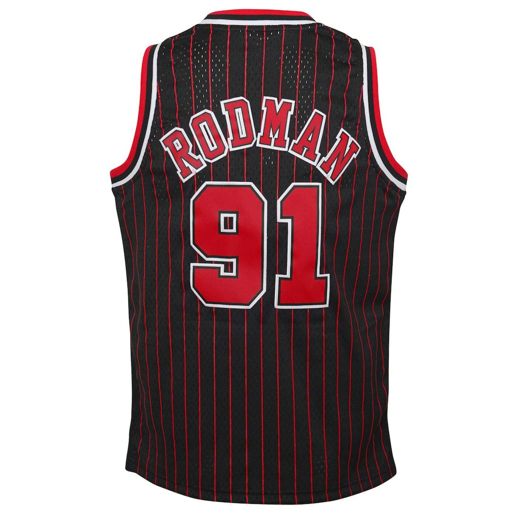 Dennis Rodman Chicago Bulls Youth 1995/96 Hardwood Classics Swingman Jersey Black