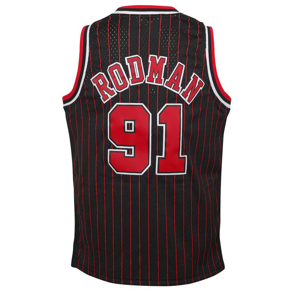 Dennis Rodman Chicago Bulls Youth 1995/96 Hardwood Classics Swingman Jersey Black