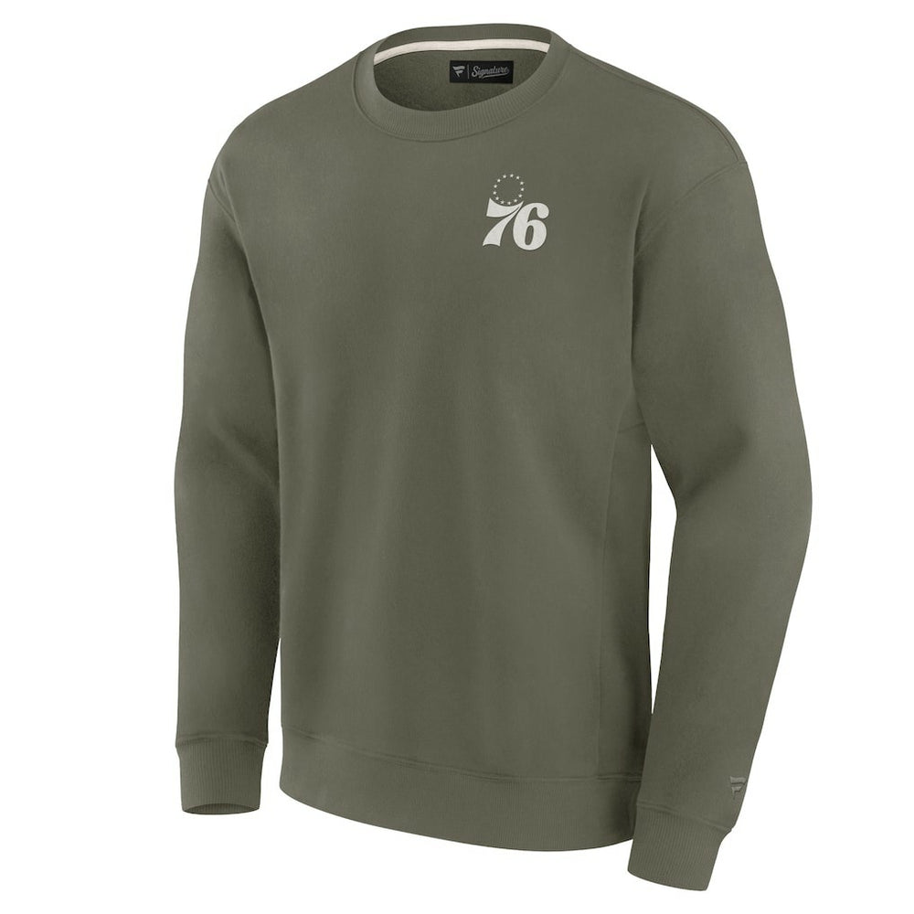 Philadelphia 76ers Unisex Elements Super Soft Fleece Pullover Sweatshirt Olive