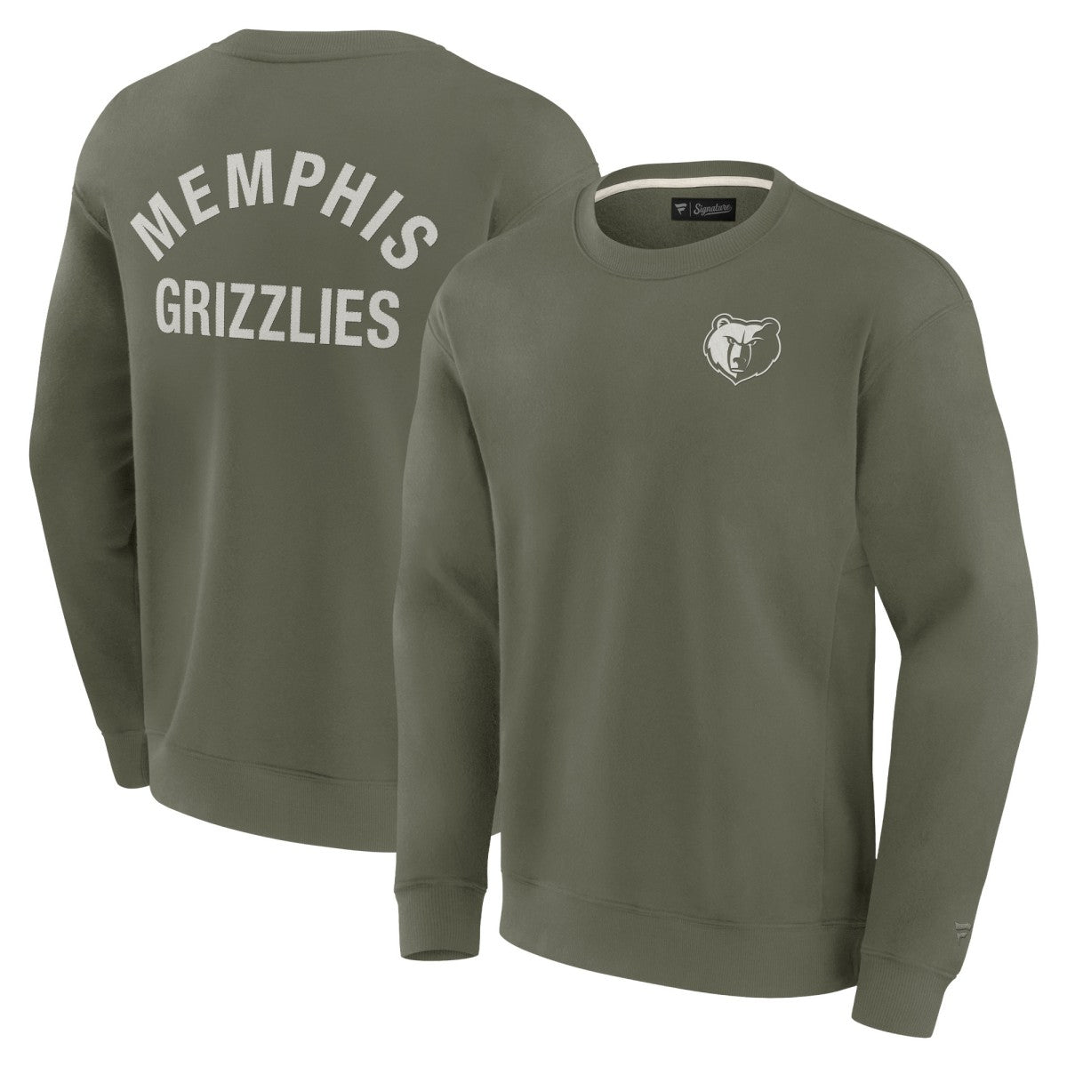 Memphis Grizzlies Unisex Elements Super Soft Fleece Pullover Sweatshirt Olive