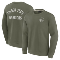 Golden State Warriors Unisex Elements Super Soft Fleece Pullover Sweatshirt Olive