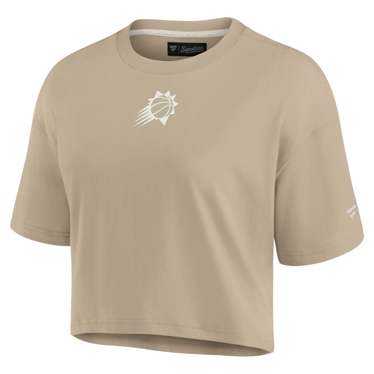 Phoenix Suns Women's Elements Super Soft Boxy Cropped T-Shirt Khaki