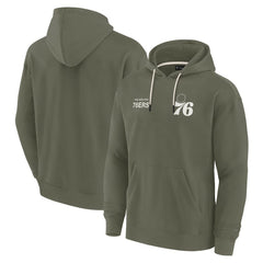 Philadelphia 76ers Unisex Elements Super Soft Fleece Pullover Hoodie Olive