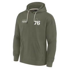 Philadelphia 76ers Unisex Elements Super Soft Fleece Pullover Hoodie Olive