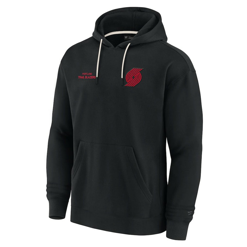 Portland Trail Blazers Unisex Elements Super Soft Fleece Pullover Hoodie Black