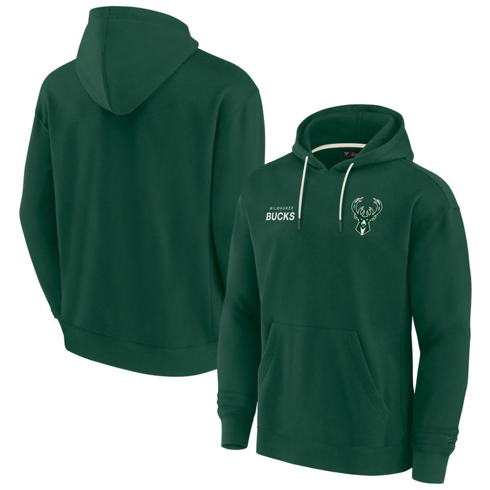 Milwaukee Bucks Unisex Elements Super Soft Fleece Pullover Hoodie Hunter Green