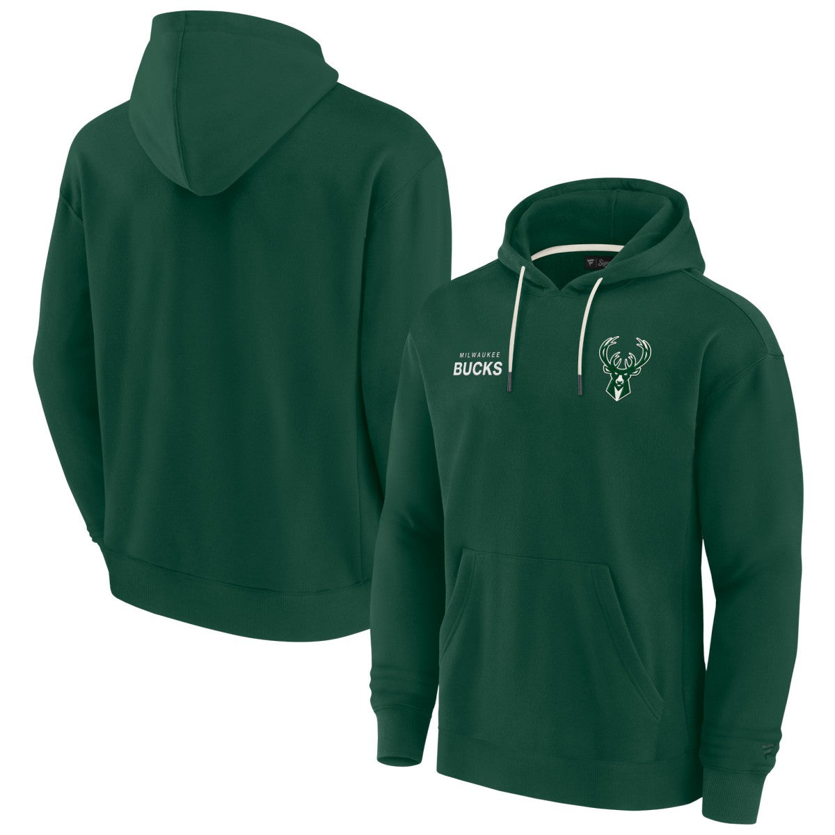 Milwaukee Bucks Unisex Elements Super Soft Fleece Pullover Hoodie Hunter Green