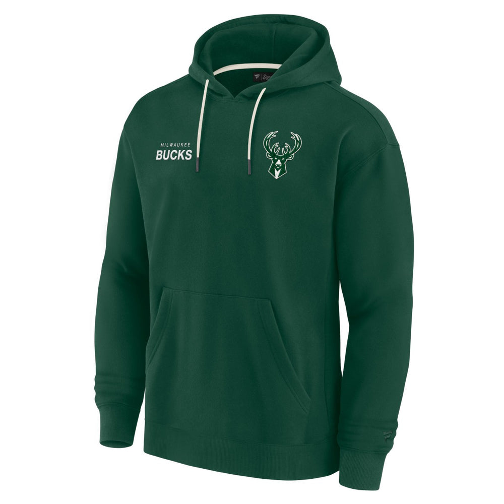 Milwaukee Bucks Unisex Elements Super Soft Fleece Pullover Hoodie Hunter Green