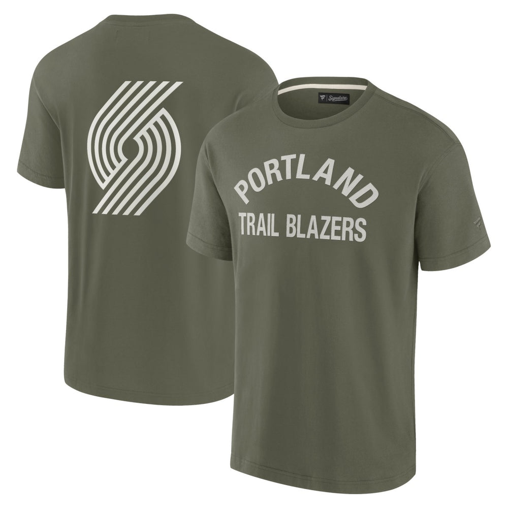 Portland Trail Blazers Unisex Elements Super Soft Short Sleeve T-Shirt Olive