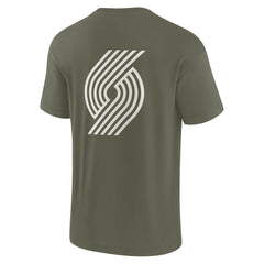 Portland Trail Blazers Unisex Elements Super Soft Short Sleeve T-Shirt Olive