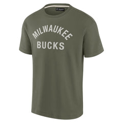 Milwaukee Bucks Unisex Elements Super Soft Short Sleeve T-Shirt Olive