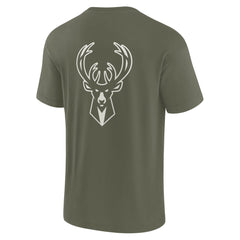 Milwaukee Bucks Unisex Elements Super Soft Short Sleeve T-Shirt Olive