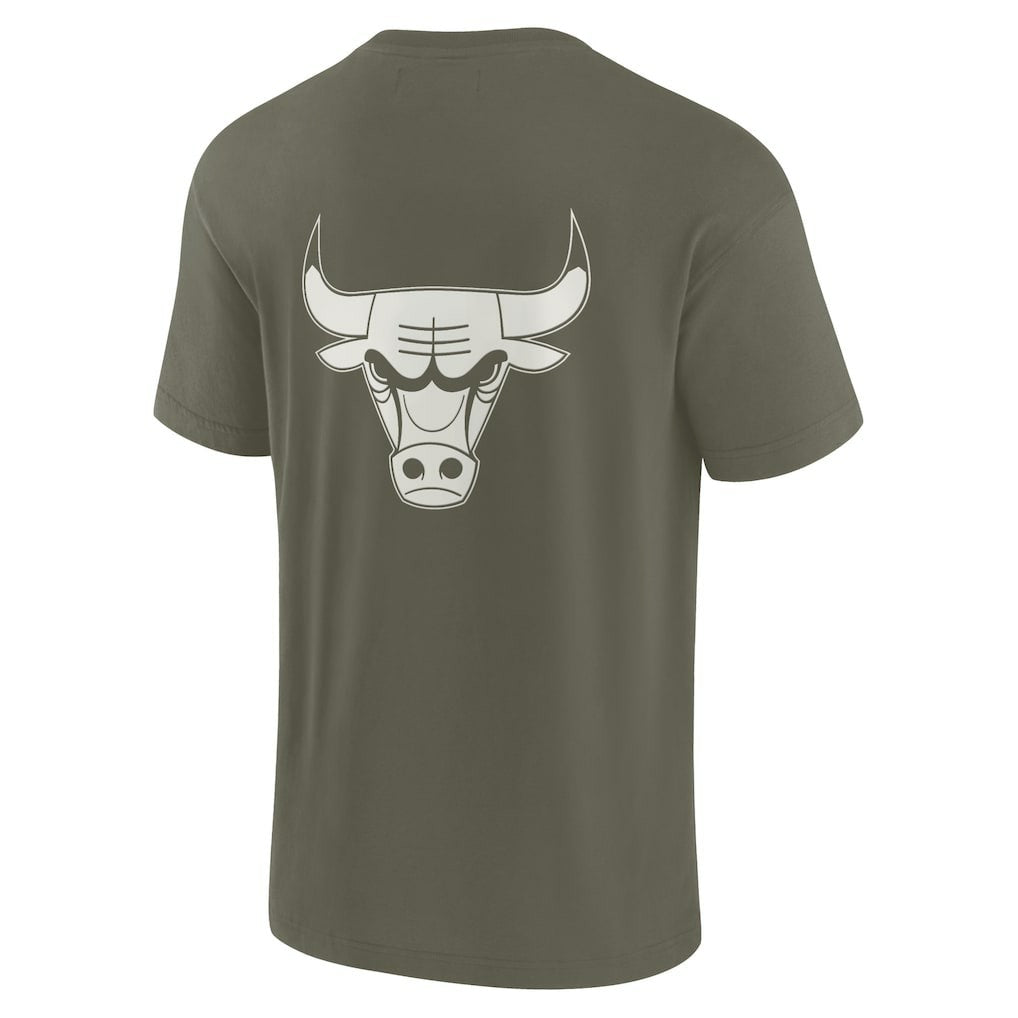 Chicago Bulls Unisex Elements Super Soft Short Sleeve T-Shirt Olive
