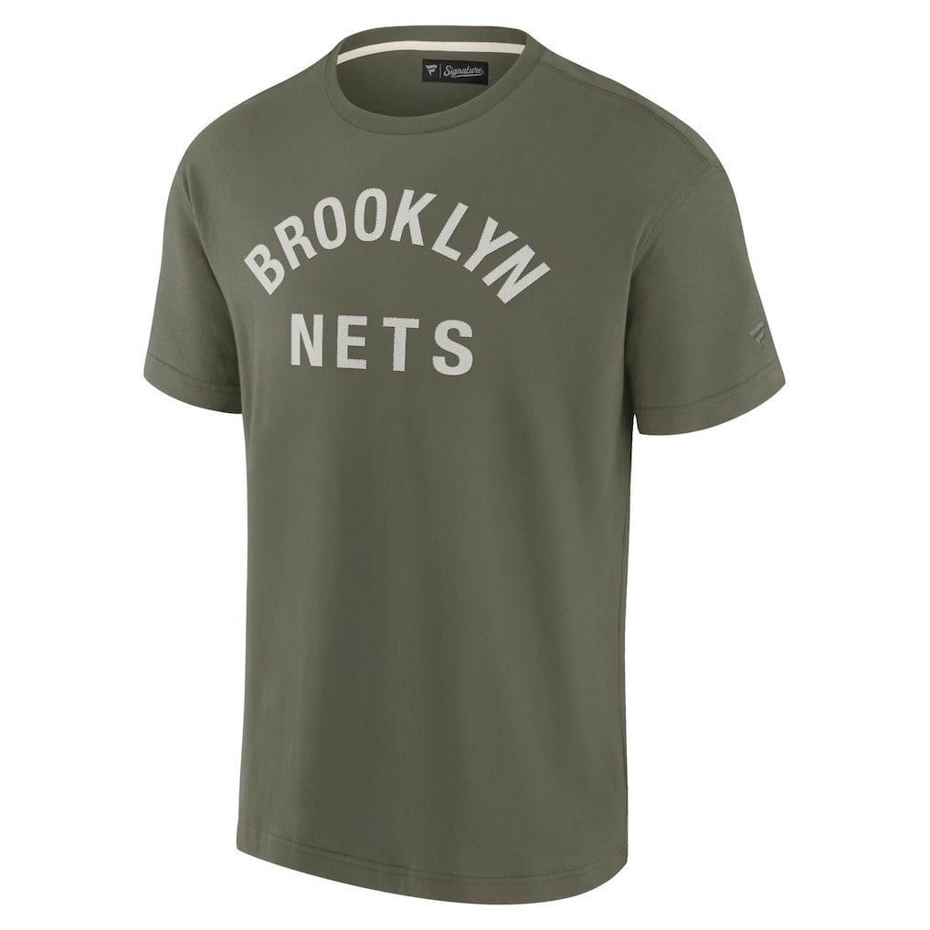 Brooklyn Nets Unisex Elements Super Soft Short Sleeve T-Shirt Olive