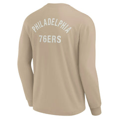 Philadelphia 76ers Unisex Elements Super Soft Long Sleeve T-Shirt Khaki