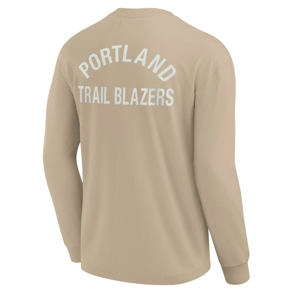 Portland Trail Blazers Unisex Elements Super Soft Long Sleeve T-Shirt Khaki