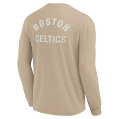 Boston Celtics Unisex Elements Super Soft Long Sleeve T-Shirt Khaki