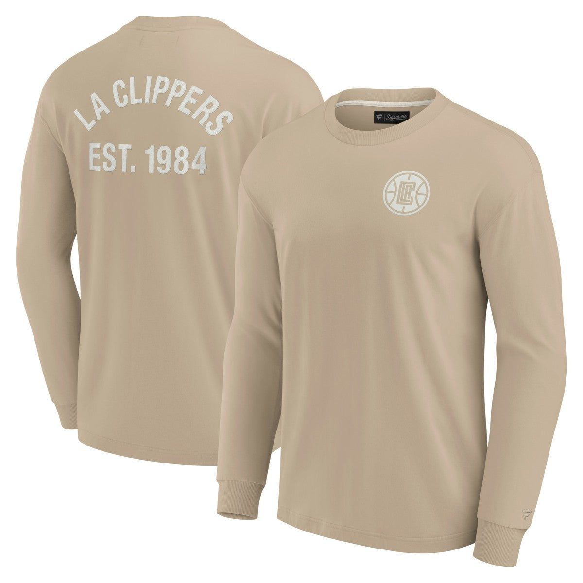 LA Clippers Unisex Elements Super Soft Long Sleeve T-Shirt Khaki