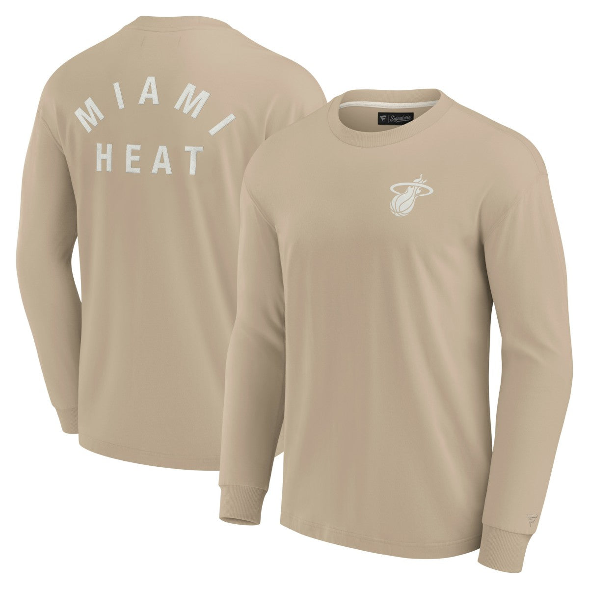 Miami Heat Unisex Elements Super Soft Long Sleeve T-Shirt Khaki