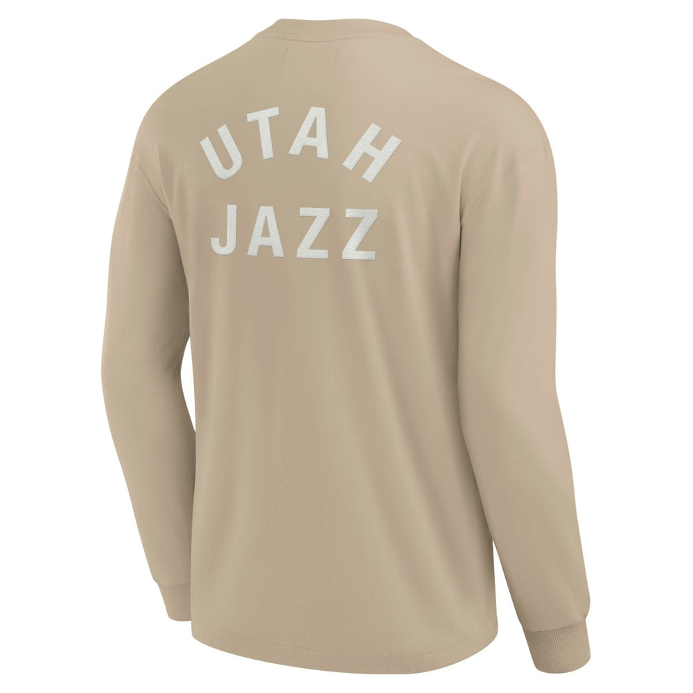 Utah Jazz Unisex Elements Super Soft Long Sleeve T-Shirt Khaki