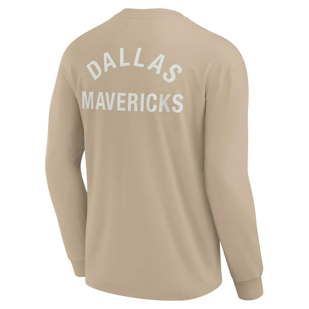 Dallas Mavericks Unisex Elements Super Soft Long Sleeve T-Shirt Khaki