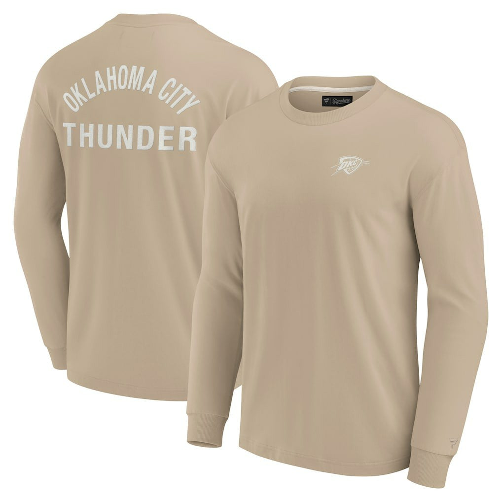 Oklahoma City Thunder Unisex Elements Super Soft Long Sleeve T-Shirt Khaki
