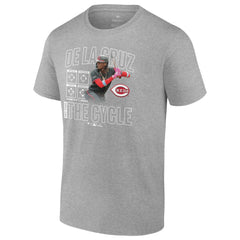 Elly De La Cruz Cincinnati Reds Cycle T-Shirt - Heather Gray T-shirts