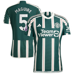 Harry Maguire Manchester United 2023/24 Away Player Jersey Green shop