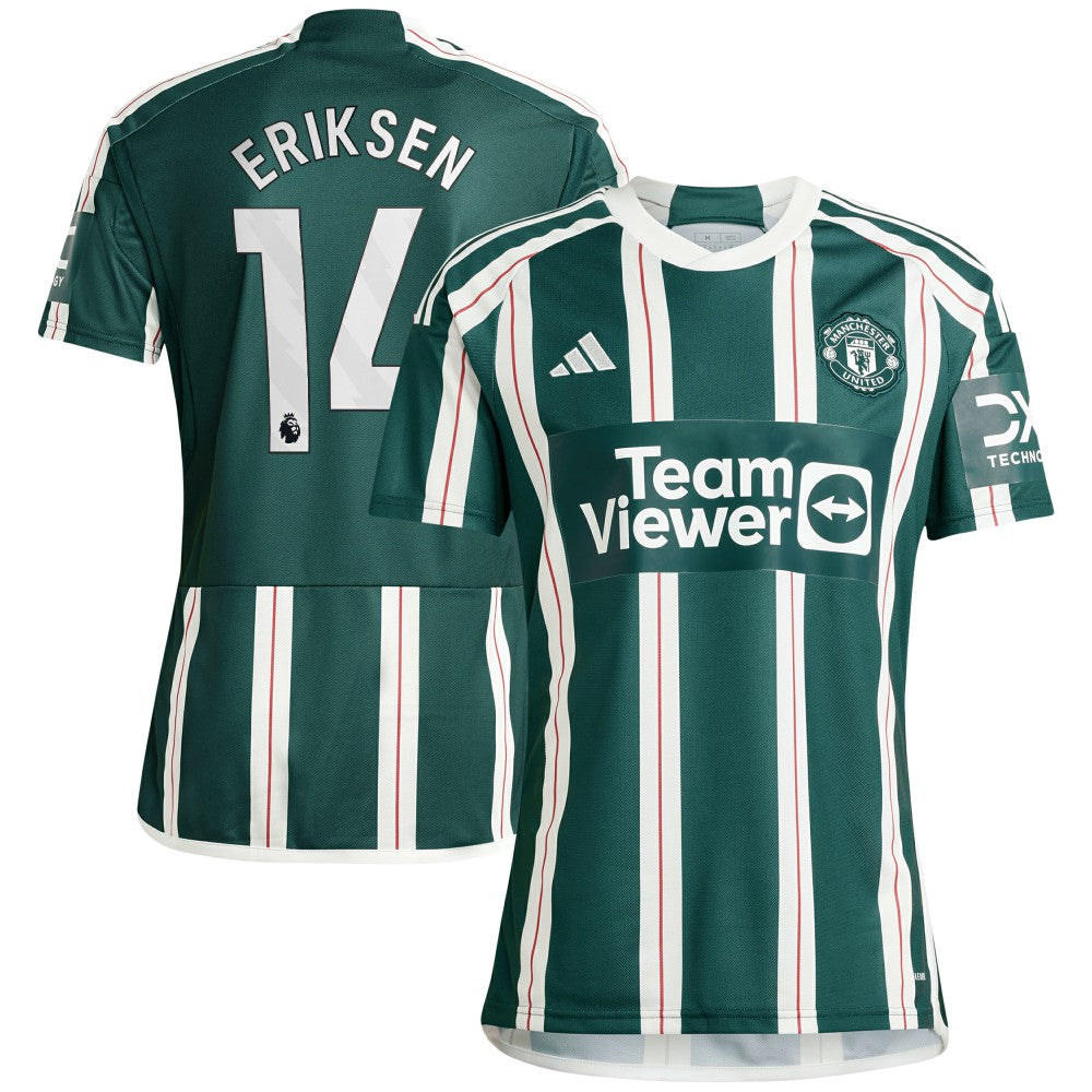 Christian Eriksen Manchester United 2023/24 Away Replica Player Jersey Green shop