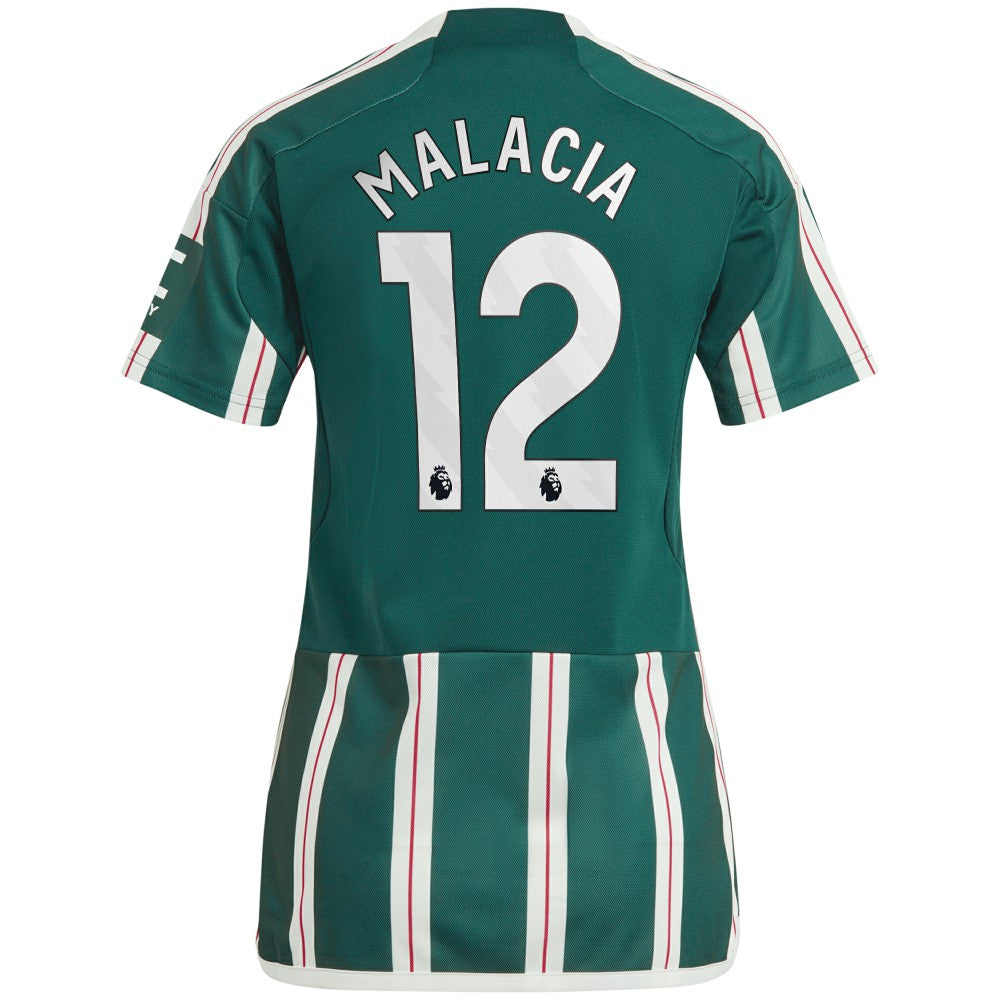 Tyrell Malacia Manchester United Women's 2023/24 Away Replica Player Jersey Green