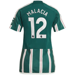 Tyrell Malacia Manchester United Women's 2023/24 Away Replica Player Jersey Green