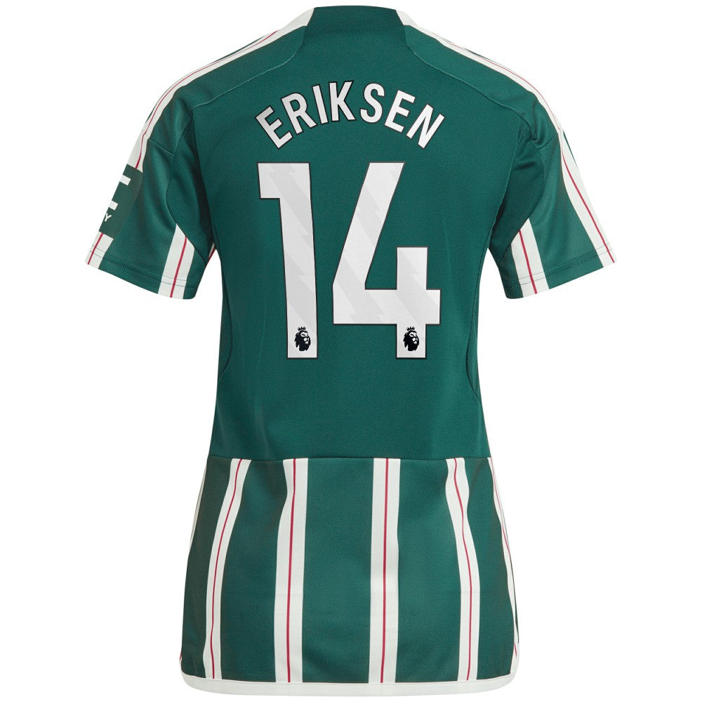 Christian Eriksen Manchester United Women's 2023/24 Away Replica Player Jersey Green