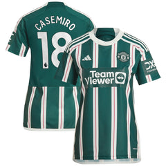 Casemiro Manchester United Women's 2023/24 Away Replica Player Jersey Green