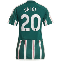 Diogo Dalot Manchester United Women's 2023/24 Away Replica Player Jersey Green