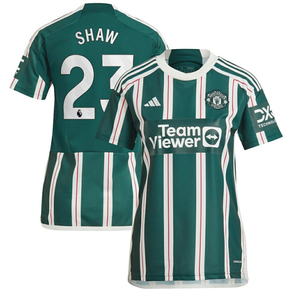 Luke Shaw Manchester United Women's 2023/24 Away Replica Player Jersey Green sale