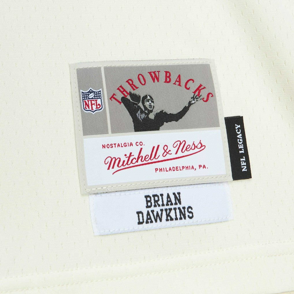 Brian Dawkins Philadelphia Eagles Chainstitch Legacy Jersey Cream