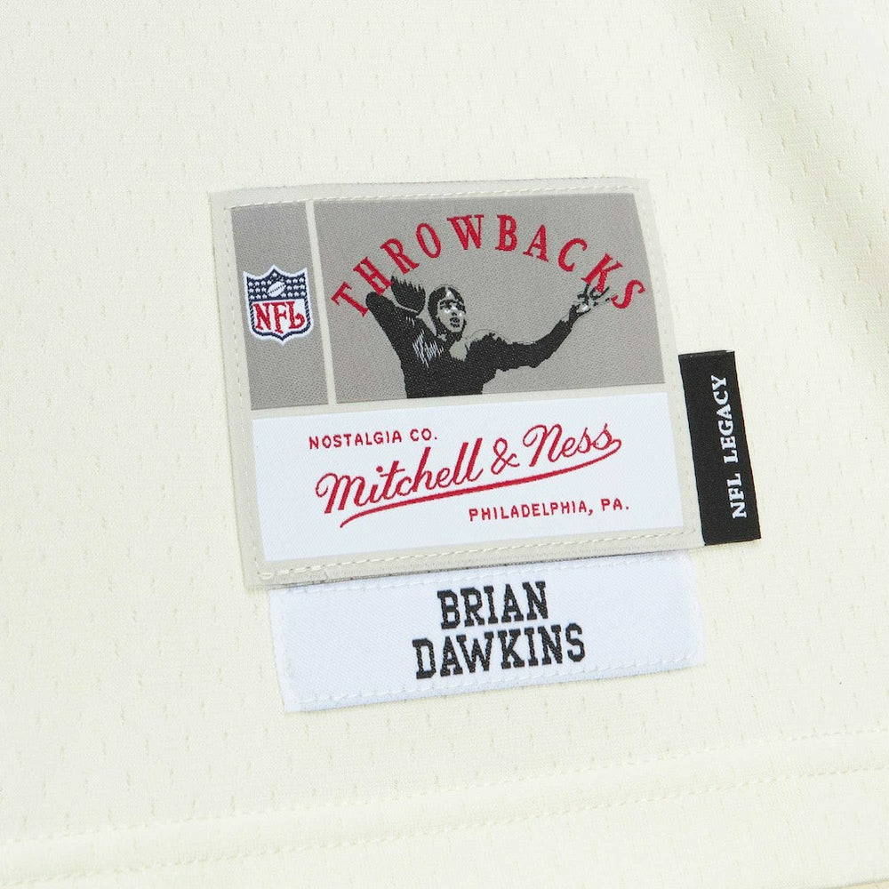Brian Dawkins Philadelphia Eagles Chainstitch Legacy Jersey Cream