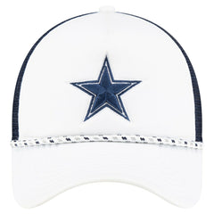 Dallas Cowboys New Era Court Sport Foam Front A-Frame 9FORTY Adjustable Trucker Hat White/Navy